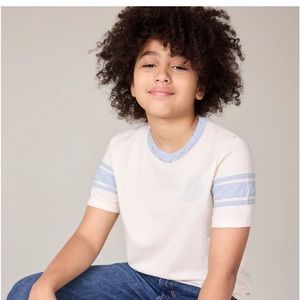 Boys print graphic logo tee , size 7/8